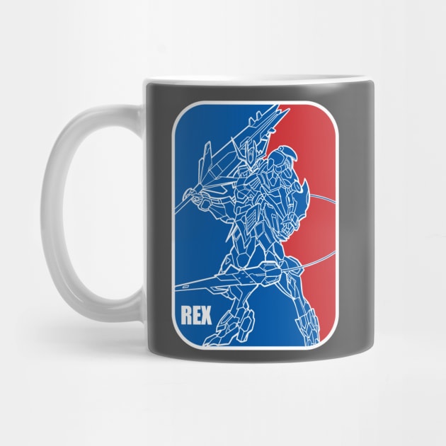 Gundam barbatos lupus rex nba logo baskelball by Gundam Artwork